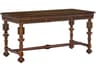 Portuguese Hand Rubbed Brown Walnut Wood Writing Desk