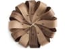 Brisa Mixto Walnut Polished Brass Wall Clock