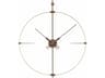 Mini Bilbao Brass Walnut Wall Clock