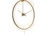Ombra Brass Walnut Wall Clock
