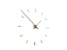 Tacon Polished Brass Walnut Wall Clock