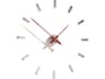 Tacon Chrome Red Wall Clock
