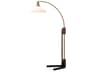 Historical Re-Issue Melmar Weathered Brass White Lucite Floor Lamp