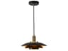 Rancho Mirage 1-Light Matte Black Weathered Brass Pendant