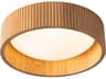 Tambo 1-Light Weathered Brass Drum Flush Mount