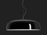 Canopy 1-Light Lacquered Black Bowl Pendant