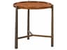 Reston Round Wood Burnished Bronze End Table