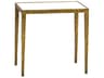 Nester Rectangular Glass Burnished Brass End Table