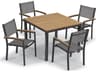 Travira Aluminum Carbon 5 Piece Patio Dining Set with Titanium Sling