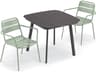 Kapri Aluminum Carbon/Sage 3 Piece Outdoor Patio Dining Set