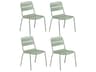 Kapri Aluminum Sage Stackable Patio Dining Side Chair Set of 4