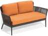 Nette Aluminum Tangerine Cushion Loveseat
