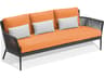 Nette Aluminum Tangerine and Salt Cushion Sofa
