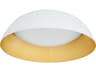 Lucci 1-Light White Industrial Brass Dome Flush Mount