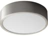 Peepers 1-Light Satin Nickel Round Flush Mount