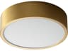 Peepers 1-Light Aged Brass Round Flush Mount