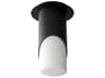 Ellipse 1-Light Black Cylinder Flush Mount
