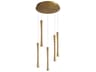 Sabre 5-Light Aged Brass Linear Mini Pendant