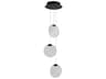 Axiom 3-Light Black Round Pendant