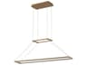 Xanni 1-Light Aged Brass Linear Island Pendant