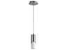 Ellipse 1-Light Satin Nickel Cylinder Mini Pendant