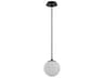 Luna 1-Light Black Globe Mini Pendant