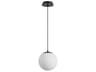 Luna 1-Light Black Globe Mini Pendant