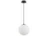 Luna 1-Light Black Globe Pendant