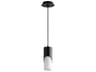 Ellipse 1-Light Black Cylinder Mini Pendant