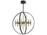 Nero 24-Light Black Aged Brass Linear Chandelier