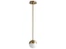 Mondo 1-Light Aged Brass Globe Mini Pendant