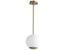 Terra 1-Light Aged Brass Globe Mini Pendant