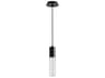 Spirit 1-Light Black Cylinder Linear Mini Pendant