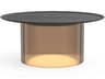 Carousel Round Metal Bronze End Table