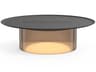 Carousel Round Metal Bronze End Table