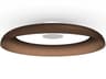 Nivel 1-Light Espresso Brown Round Flush Mount