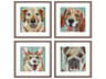 Animals Dog Collage-II Wall Art Set of 4