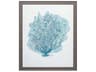 Waterside Aqua Coral on White-II Wall Art