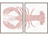 Spotted Lobster Wall Art Set of 2