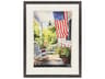 Scenic Vintage Porch I Wall Art with Double Matting and Dark Espresso Frame