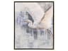 Animals Glacier Heron-II Giclee Canvas Wall Art with Silver Floater Frame