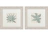 Florals Burlap Ocean Palm-II Wall Art Set of 2