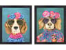 Whimsy Dog III Framed Art - Set of 2