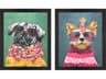 Whimsy Dog IV Framed Art - Set of 2