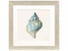 Coastal Bliss IV Framed Wall Art with Distressed White Frame