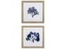 Waterside Indigo Coral-B Wall Art Set of 2