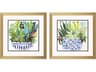Florals Succulent Garden-II Wall Art Set of 2