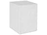 String Theory Square Resin White Stone End Table