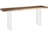 Rectangular Wood Natural Acrylic Console Table