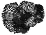 Flower Metal Wall Art Black 25-inch
